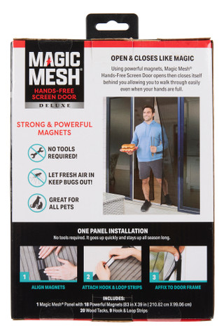 Thumbnail 2: Magic Mesh Magnetic Close Deluxe Heavy Duty Hands Free Screen Door 