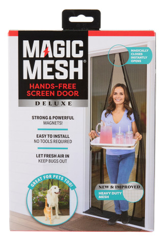 Thumbnail 1: Magic Mesh Magnetic Close Deluxe Heavy Duty Hands Free Screen Door 