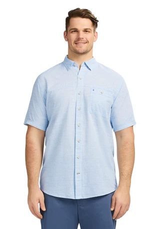 Thumbnail 1: IZOD Men's Dockside Short Sleeve Chambray 