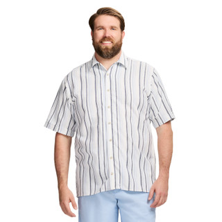 Thumbnail 1: IZOD Men's Big & Tall Dunes Texture Short Sleeve Button Down Shirt 