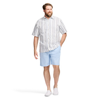 Thumbnail 2: IZOD Men's Big & Tall Dunes Texture Short Sleeve Button Down Shirt 