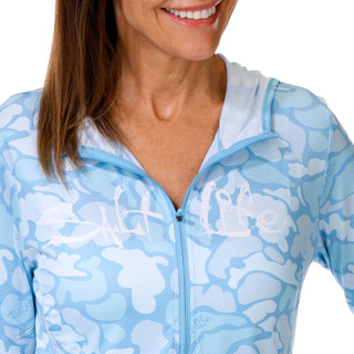 Thumbnail 3: Salt Life Women's Long Sleeve Performance Hoodie Top 