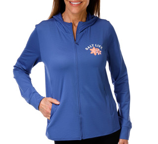Thumbnail 2: Salt Life Women's Long Sleeve Performance Hoodie Top 