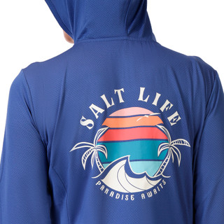 Thumbnail 3: Salt Life Women's Long Sleeve Performance Hoodie Top 
