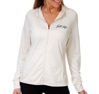 Thumbnail 2: Salt Life Women's Long Sleeve Performance Hoodie Top 