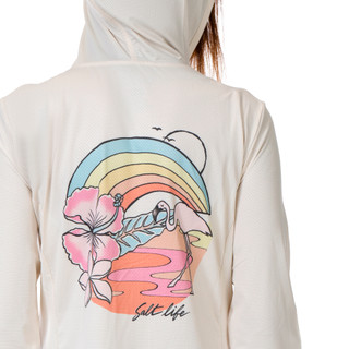 Thumbnail 3: Salt Life Women's Long Sleeve Performance Hoodie Top 
