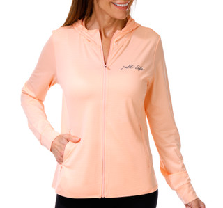 Thumbnail 3: Salt Life Women's Long Sleeve Performance Hoodie Top 