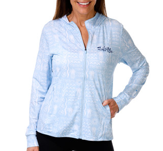 Thumbnail 1: Salt Life Women's Long Sleeve Performance Hoodie Top 