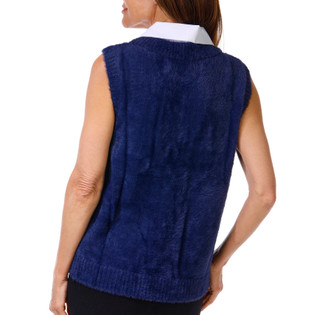 Thumbnail 3: LAUNDRY BY SHELLI SEGAL Women's Sleeveless Layered Plush Sweater 
