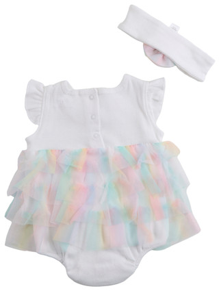 Thumbnail 2: Little Me Baby Girls Tutu Popovers & Headband Set 