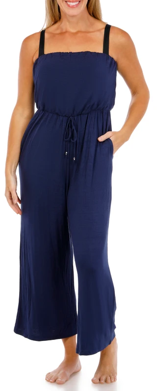 Thumbnail 1: J VALDI Women's Strapless Jumpsuit Swim Coverup 