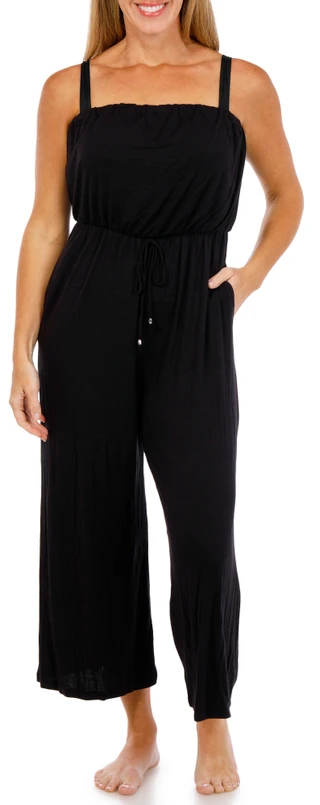 Thumbnail 1: J VALDI Women's Strapless Jumpsuit Swim Coverup 