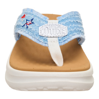 Thumbnail 2: Hey Dude Womens Americana Tide Flip Flop Sandals 