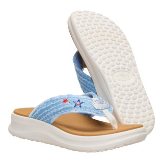 Thumbnail 6: Hey Dude Womens Americana Tide Flip Flop Sandals 