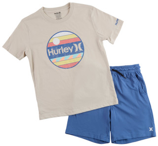 Thumbnail 1: Hurley Big Boys 2 Pc Short Sleeve & Shorts Set 