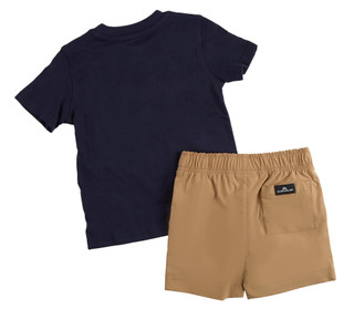 Thumbnail 3: Quiksilver Toddler Boys 2 Pc Logo Shirt & Shorts Set 