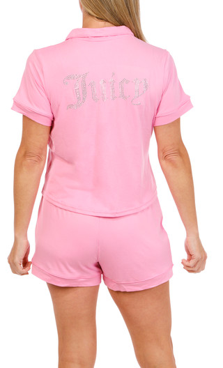 Thumbnail 4: Juicy Couture Women's 2 Pc Short Sleeve Pajama Shorts Set 