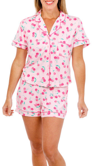 Thumbnail 1: Juicy Couture Women's 2 Pc Short Sleeve Pajama Shorts Set 
