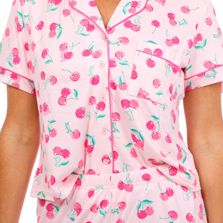 Thumbnail 2: Juicy Couture Women's 2 Pc Short Sleeve Pajama Shorts Set 