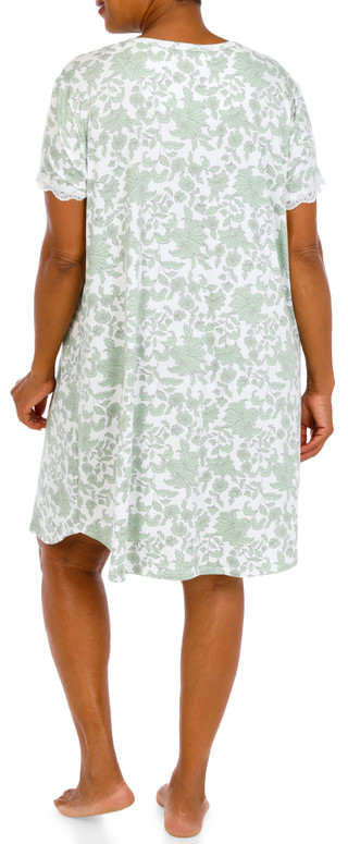 Thumbnail 2: Flora by Flora Nikrooz Women's Plus Toile Lace Sleeve Nightgown  