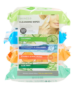 Thumbnail 1: Skin 2.0 4 Pk Cleansing Skincare Facial Wipes  