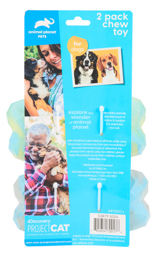 Thumbnail 2: Animal Planet 2 Pk Bone Interactive Chew Toys  