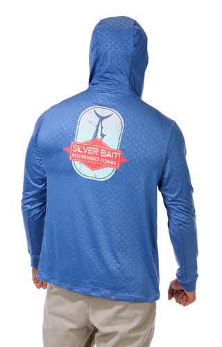 Thumbnail 2: SILVER BAIT Men's Outdoor Long Sleeve Hooded Shirt 