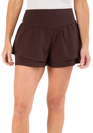 Thumbnail 1: Yogalicious Women's Active Lightstreme Flirty 2-in-1 Shorts  