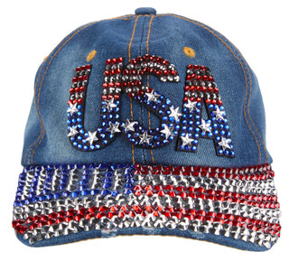 Thumbnail 3: La Valentina Studded Americana Baseball Cap 