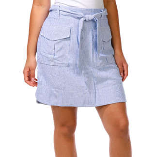 Thumbnail 1: Nicole Miller Women's Stripe Linen Skirt  
