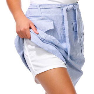 Thumbnail 3: Nicole Miller Women's Stripe Linen Skirt  