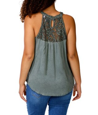 Thumbnail 2: Anneliese Women's Sleeveless Lace Halter Neck Top 