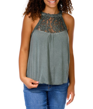 Thumbnail 1: Anneliese Women's Sleeveless Lace Halter Neck Top 