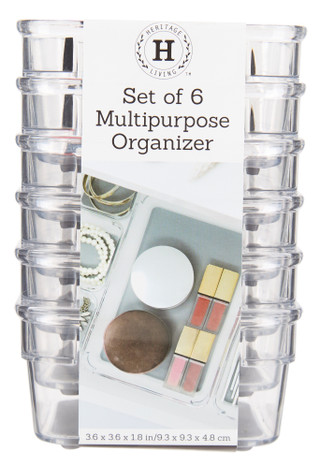 Thumbnail 1: HERITAGE LIVING 6 Pk Multi-Purpose Organizer  