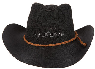 Thumbnail 2: Rampage Braided Band Packable Cowboy Hat 