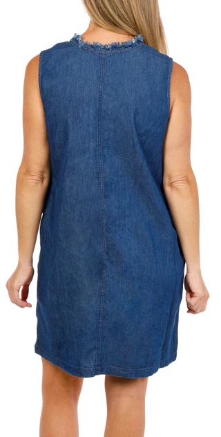Thumbnail 4: Dash Women's Sleeveless Ruffle Neck Sheath Dress 