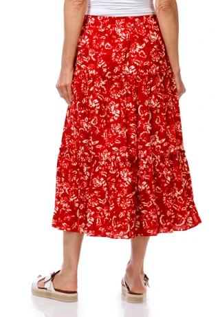 Thumbnail 2: 1 STATE Women's Pull On Tiered Maxi Skirt 