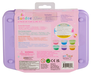 Thumbnail 2: HOT FOCUS 6 Pk Fun Slime Kit 