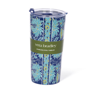 Thumbnail 1: Vera Bradley 20 oz Stainless Steel Gemstone Paisley Tumbler 