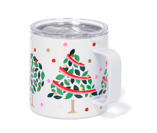 Thumbnail 5: KATE SPADE 16 oz Stainless Steel Evergreen Confetti Dot Coffee Mug 