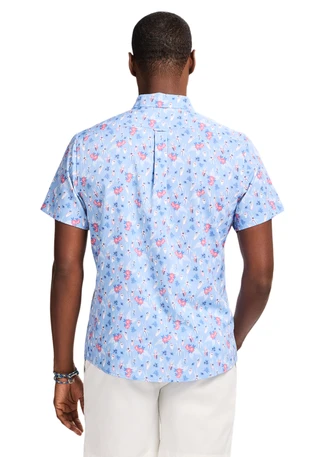Thumbnail 2: IZOD Men's Printed Short Sleeve Button Down Shirt 