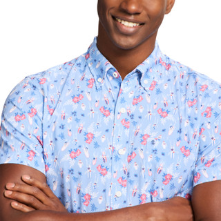 Thumbnail 8: IZOD Men's Printed Short Sleeve Button Down Shirt 