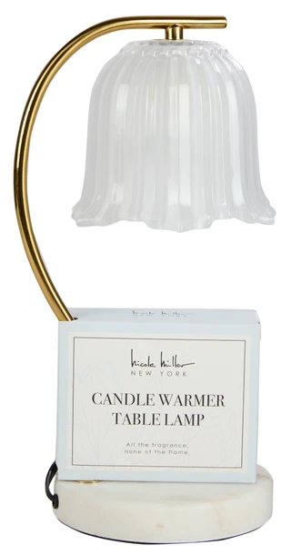 Thumbnail 2: Nicole Miller Glass Pedal Candle Warmer Lamp 