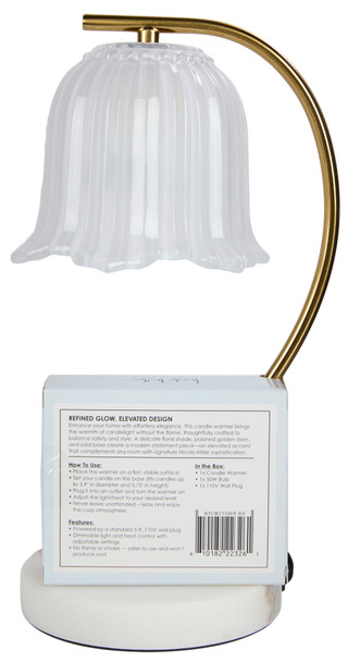 Thumbnail 3: Nicole Miller Glass Pedal Candle Warmer Lamp 
