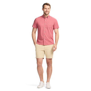 Thumbnail 4: IZOD Men's Breeze Short Sleeve Printed Button Down Shirt 