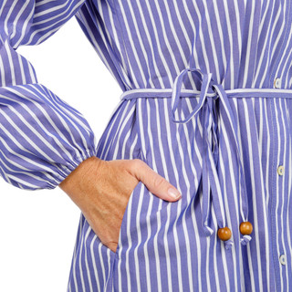 Thumbnail 4: Nicole Miller Women's Long Sleeve Tiered Button Down Shirtdress 