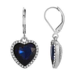 Thumbnail 1: 1928 Jewelry Gold & Silver Tone Heart Earrings 