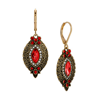 Thumbnail 1: 1928 Jewelry  Vintage Marquise Lever Back Earrings 
