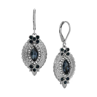 Thumbnail 1: 1928 Jewelry  Vintage Marquise Lever Back Earrings 