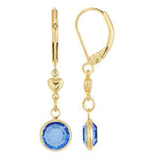 Thumbnail 1: 1928 Jewelry Crystal Heart Drop Earrings 